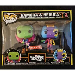 Funko POP! Marvel GOTG Vol. 2 Gamora & Nebula Blacklight 2-Pack Target Exclusive